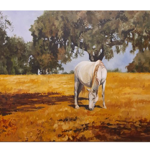 Null I GUINTELA (Portugais contemporain

Un cheval paissant dans un paysage, 200&hellip;