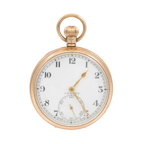 Null A VINTAGE 9CT YELLOW GOLD POCKET WATCH, open faced