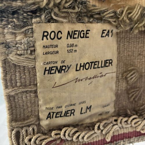 Null Henry LHOTELLIER (1908-1993)
"Roc neige"
Tapisserie en laine 
EA n°1
Tissée&hellip;
