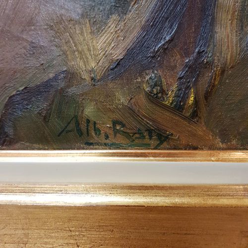 RATY Albert (1889 1970) 签名为Alb的面板油画。拉蒂 "La route ardennaise"。作品背面有标题和会签。67x80厘米