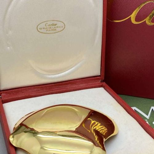Cartier Paris - Gold Plated Cased Trophy-Trinket Use? Cartier París -La Cruz Int&hellip;