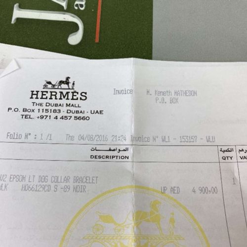 Hermes Paris Collier de Chien Bracelet Inc Receipt £1000 Hermes Paris Collier de&hellip;