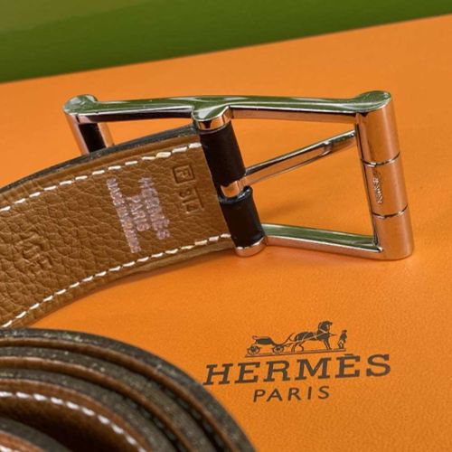 Hermes Paris Gent`s 105 Reversible Black Belt Cinturón negro reversible Hermes P&hellip;