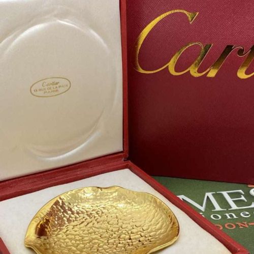 Cartier Paris - Gold Plated Cased Trophy-Trinket Use? Trofeo "Cartier Paris -The&hellip;