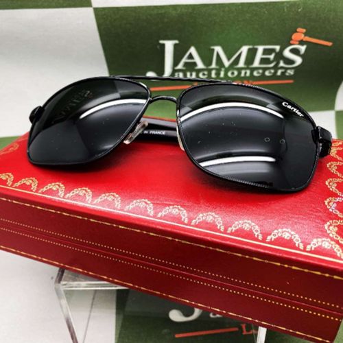 Cartier Aviator Sunglasses With Black Frame, Wood Arms. Cartier Aviator Sunglass&hellip;
