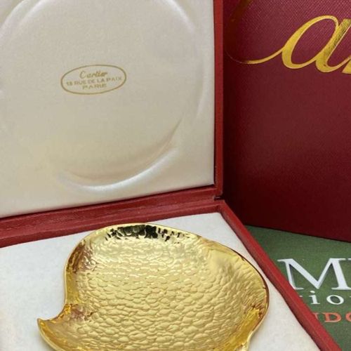 Cartier Paris - Gold Plated Cased Trophy-Trinket Use? Trofeo "Cartier Paris -The&hellip;