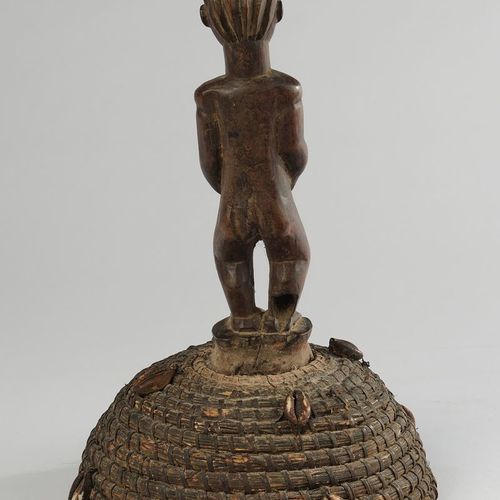 Null Dance attachment, Luba, Congo, Africa, standing female figure of wood on ca&hellip;