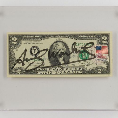 Null Warhol, Andy (Pittsburgh 1928 - New York 1987),
"2 Dollar Thomas Jefferson"&hellip;