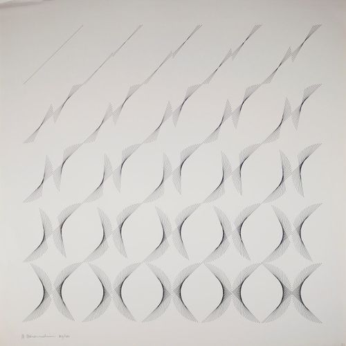 Null 莫兰迪尼，马塞洛（生于1940年曼图亚，意大利设计师和建筑师）、
"无题》，纸上丝网印刷，签名，编号35/150，日期73，70 x 70厘米，左上角&hellip;