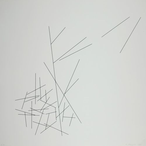 Null 斯塔泽夫斯基，亨利克（生于1894年）、
"无题》，纸上绢印，签名，日期为1978年，编号为3/90，60 x 60厘米，右下角有污点
