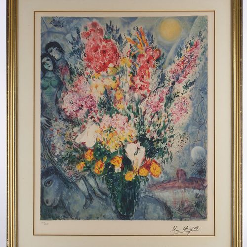 Null Chagall, Marc (Vitebsk 1887 - 1985 Saint Paul de Vence)
"Bouquet di fiori",&hellip;
