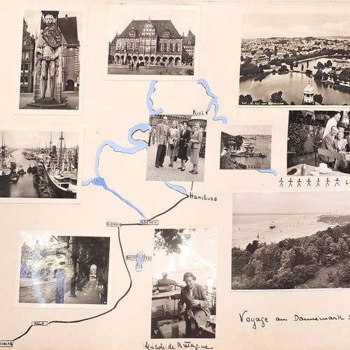 Null 收集的主要是法国的黑白照片，排列在相册中，包括山脉 - 实时竞价请访问www.Eastbourneauction.Com