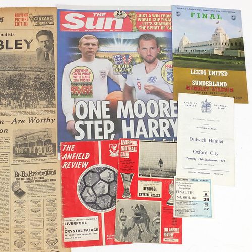 Null Football interest ephemera including programmes and Wembley Challenge Cup C&hellip;