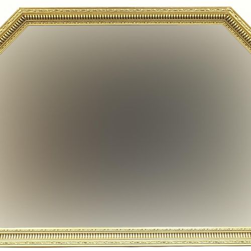 Null Large gilt framed overmantle mirror with bevelled glass, 112cm x 87.5cm - F&hellip;