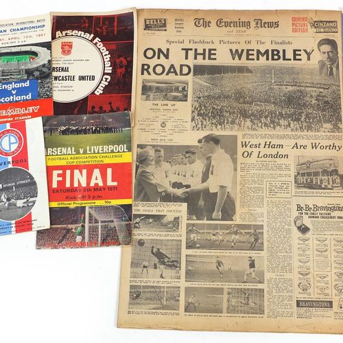 Null Football interest ephemera including programmes and Wembley Challenge Cup C&hellip;
