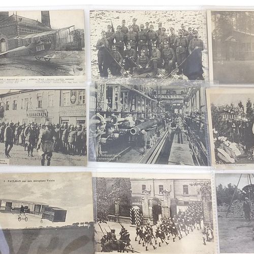 Null 15张德国军事兴趣明信片，有些是黑白照片，包括在铁丝网笼子里口渴的德国囚犯和飞机--现场竞拍请访问www.Eastbourneauction.Com