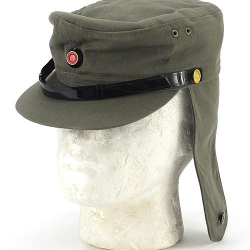 Null German military interest peaked cap with badge, stamped to the interior - F&hellip;