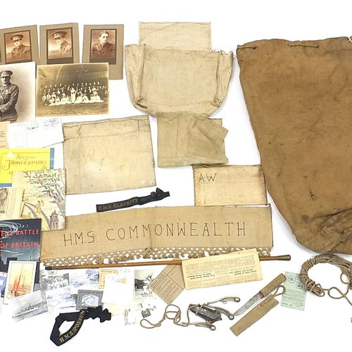 Null World War II naval ephemera and militaria relating to Anthony Williams Wood&hellip;