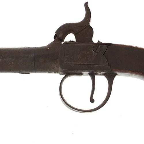 Null Pistola a percussione del XIX secolo con incisione Clark, lunghezza 17 cm -&hellip;