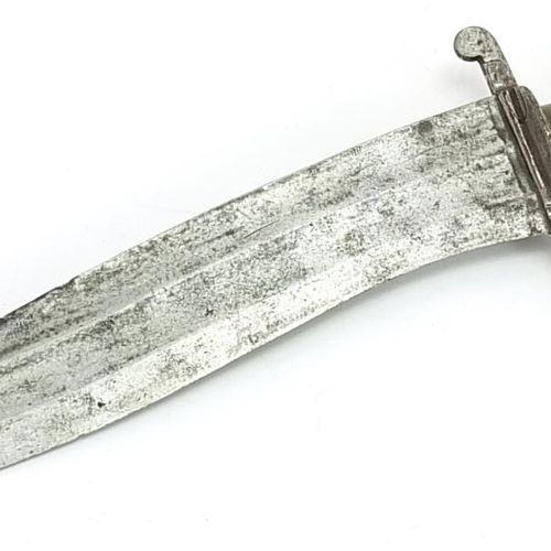 Null 狩猎刀，黄铜手柄，钢制刀身，长36.5厘米 - 现场竞价请访问www.Eastbourneauction.Com