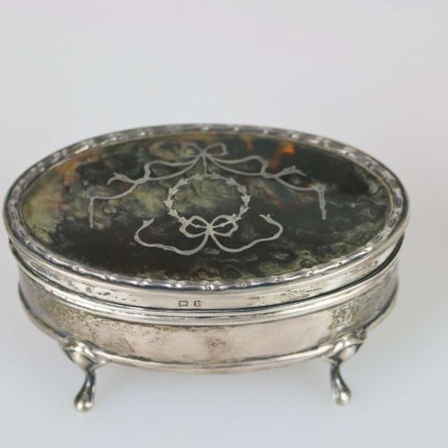 Null Small jewelry box, sterling silver, Synyer & Beddoes, Birmingham, 1910, ova&hellip;