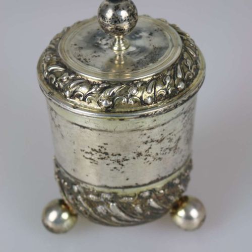 Null Coppa con coperchio a piede sferico, argento, Augsburg, 1700 circa, maestro&hellip;