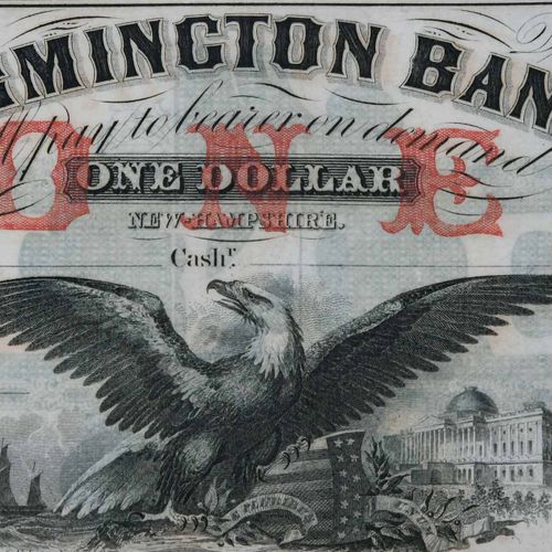 Five New Hampshire Obsolete Bank Notes 19世纪中期，各种面值的纸币，包括Salmon Falls银行、Piscataqu&hellip;