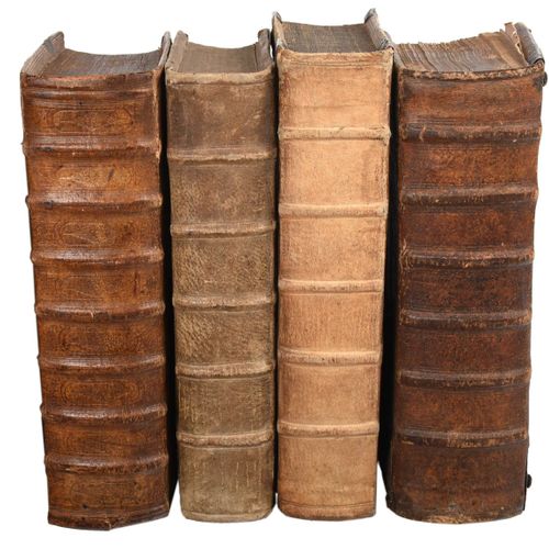 Four Vellum Bound Martin Luther Bibles incluyendo: [Biblia, Das ist Die gantze H&hellip;
