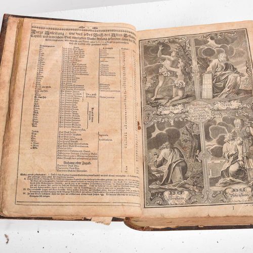 Five Leatherbound Martin Luther Bibles 包括。[Biblia, Das ist Die gantze Heilige Sc&hellip;