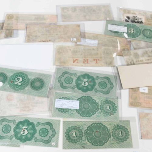25 Maryland Obsolete Bank Notes 19. Jahrhundert, Banknoten verschiedener Stückel&hellip;