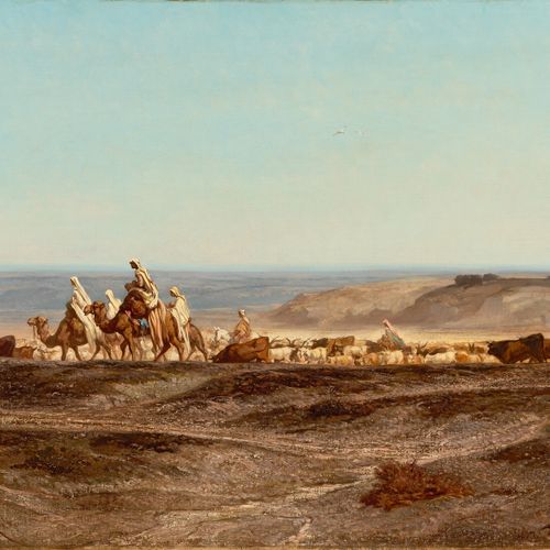 Emile Loubon Emile LOUBON (1806-1863)

Kameltreiber und Herde im Rif-Gebirge

Öl&hellip;