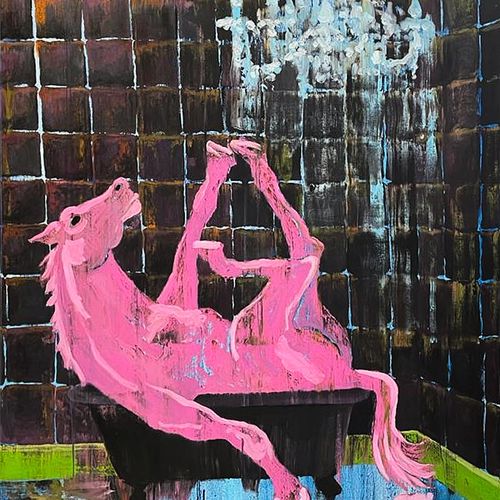 Dominic Virtosu 
Titre : 
Pink King
Dimension : 130 x 100 cm

Technique : Huile &hellip;