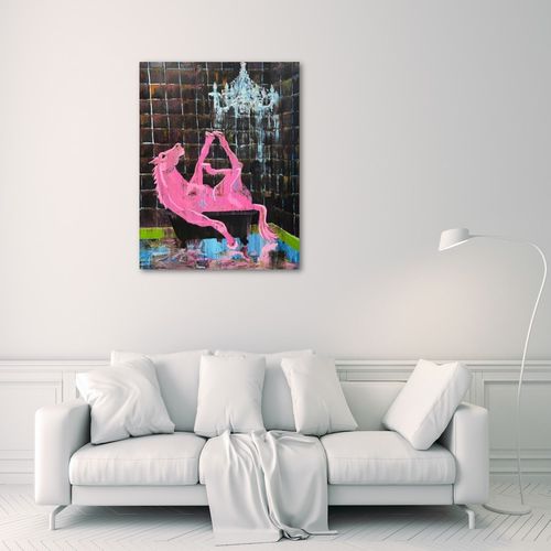 Dominic Virtosu 
Titre : 
Pink King
Dimension : 130 x 100 cm

Technique : Huile &hellip;