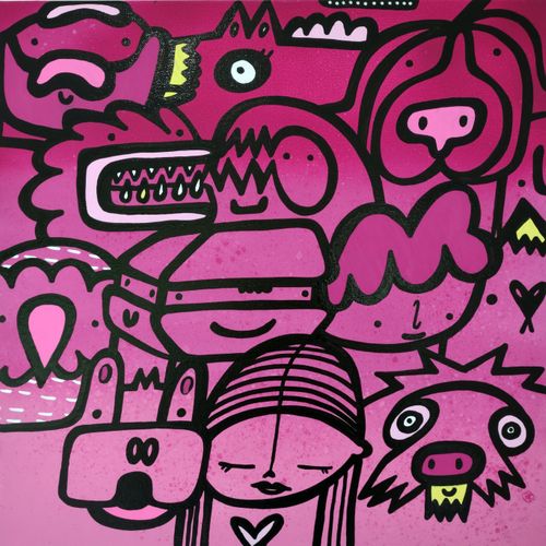 Kev MUNDAY Pink Crowd
40 x 40 cm
Acryl, Posca und Tinte auf 3D-Leinwand



Einzi&hellip;