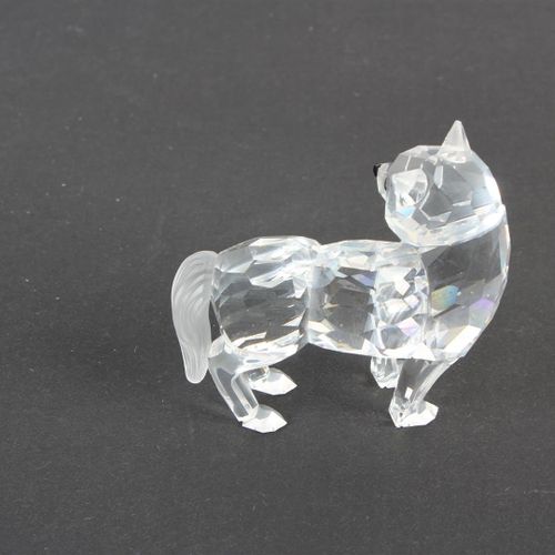 Null Le loup", sculpture en cristal Swarovski.