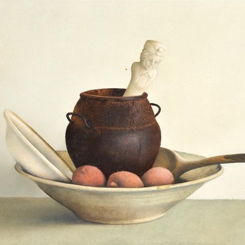 Null Frans Klerkx (1952-)
Nature morte avec un bol et une cuillère", huile sur p&hellip;