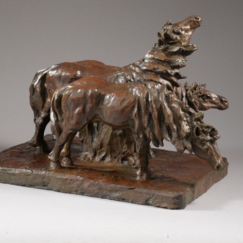 Guido RIGHETTI Guido RIGHETTI (1875-1958)

LES PONEYS DES STEPPES 
Bronze à pati&hellip;