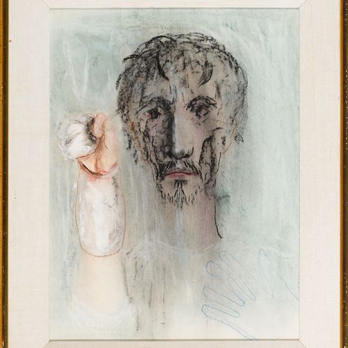 John Kelly RHA (1932-2006) con el contorno de la mano del artista abajo a la der&hellip;