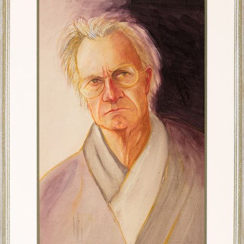 John Kelly RHA (1932-2006) 53,3 x 35,6 cm Autorretrato en técnica mixta