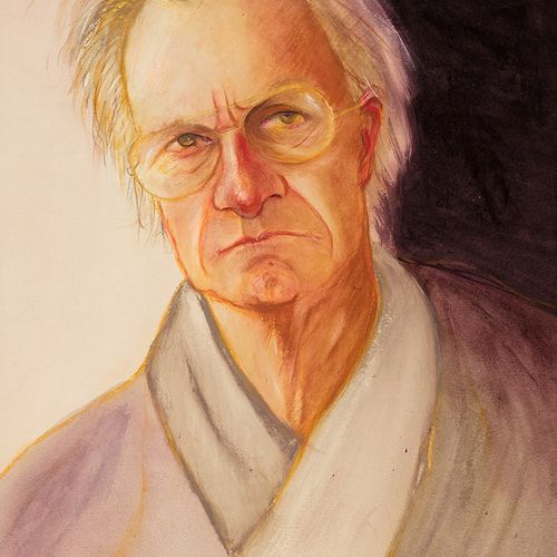 John Kelly RHA (1932-2006) 21 x 14 po (53,3 x 35,6 cm) Autoportrait en technique&hellip;