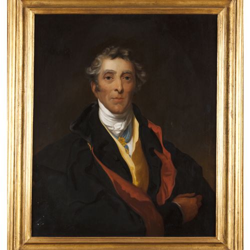 Null 英国学校，19世纪
威灵顿公爵Arthur Colley Wellesley（1769-1852）的肖像。

布面油画

 76,5x63厘米