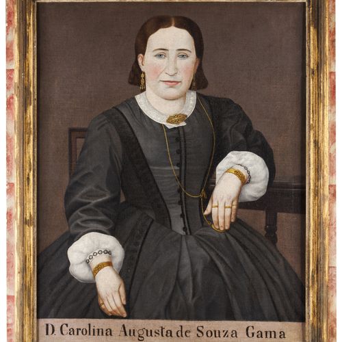 Null École portugaise, 19ème siècle
"Dona Carolina Augusta de Souza Gama"

Huile&hellip;