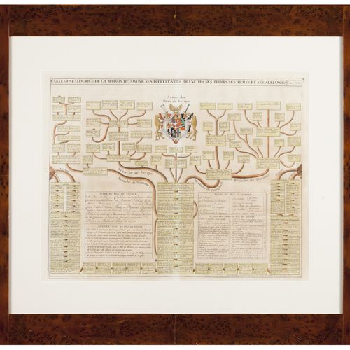 Null "Carte Geneologique de la maison de Savoye, ses different branches, ses tit&hellip;