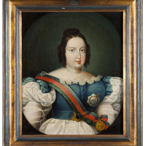 Null 葡萄牙学校，19世纪
玛丽亚二世女王的画像

布面油画

45x37.5厘米