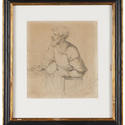 José António Correia (1822-1896) 一个男性形象
纸上炭笔画

在伦勃朗（1606-1669）之后

有签名和日期 1849

2&hellip;