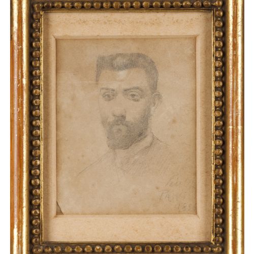 António Teixeira Lopes (1866-1942) 一位绅士的肖像
纸上炭笔画

有签名和日期的 "巴黎1886"

10,5x8,5 cm