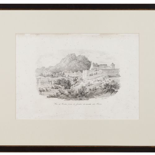 Null "Vue de Cintra prise du Jardin du comte da Póvoa" 
Lithographie sur papier
&hellip;