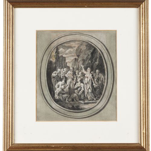 Null Scuola europea, XVIII / XIX secolo
scena biblica

Acquerello e gesso su car&hellip;