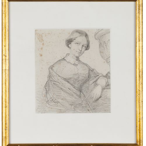 José António Correia (1822-1896) A portrait of a lady
Charcoal on paper

Signed
&hellip;