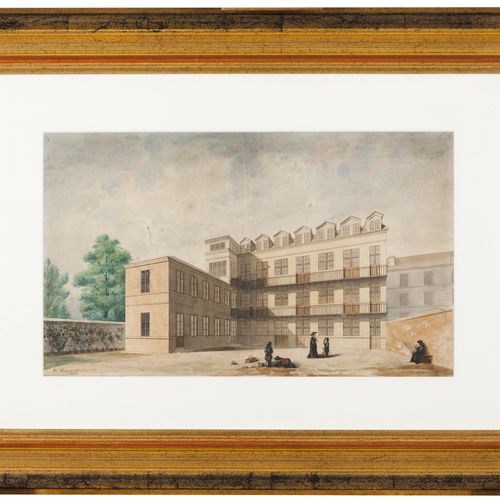 Henri Victor REGNAULT (1810-1878) 有人物的城市景观
水彩画

有签名和日期1859

29x49厘米